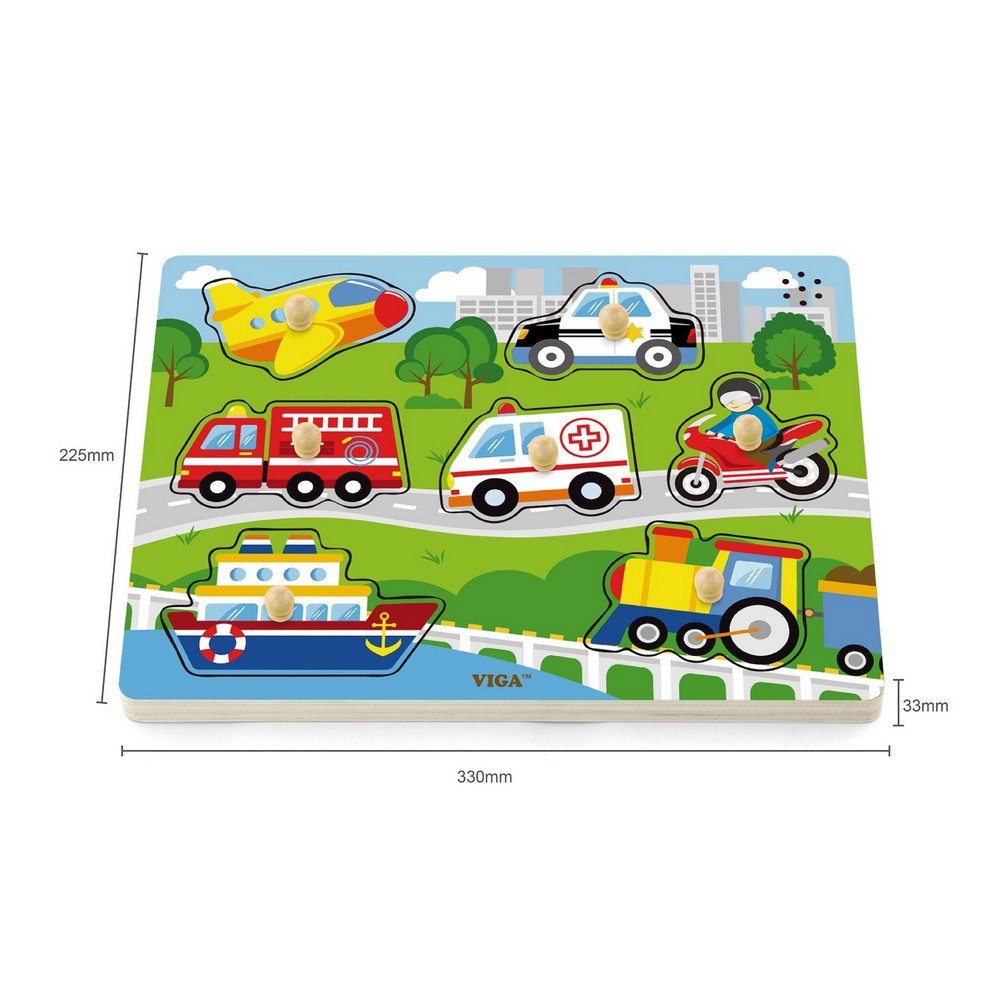 Puzzle sonor de 7 piese - Mijloace de transport, Viga
