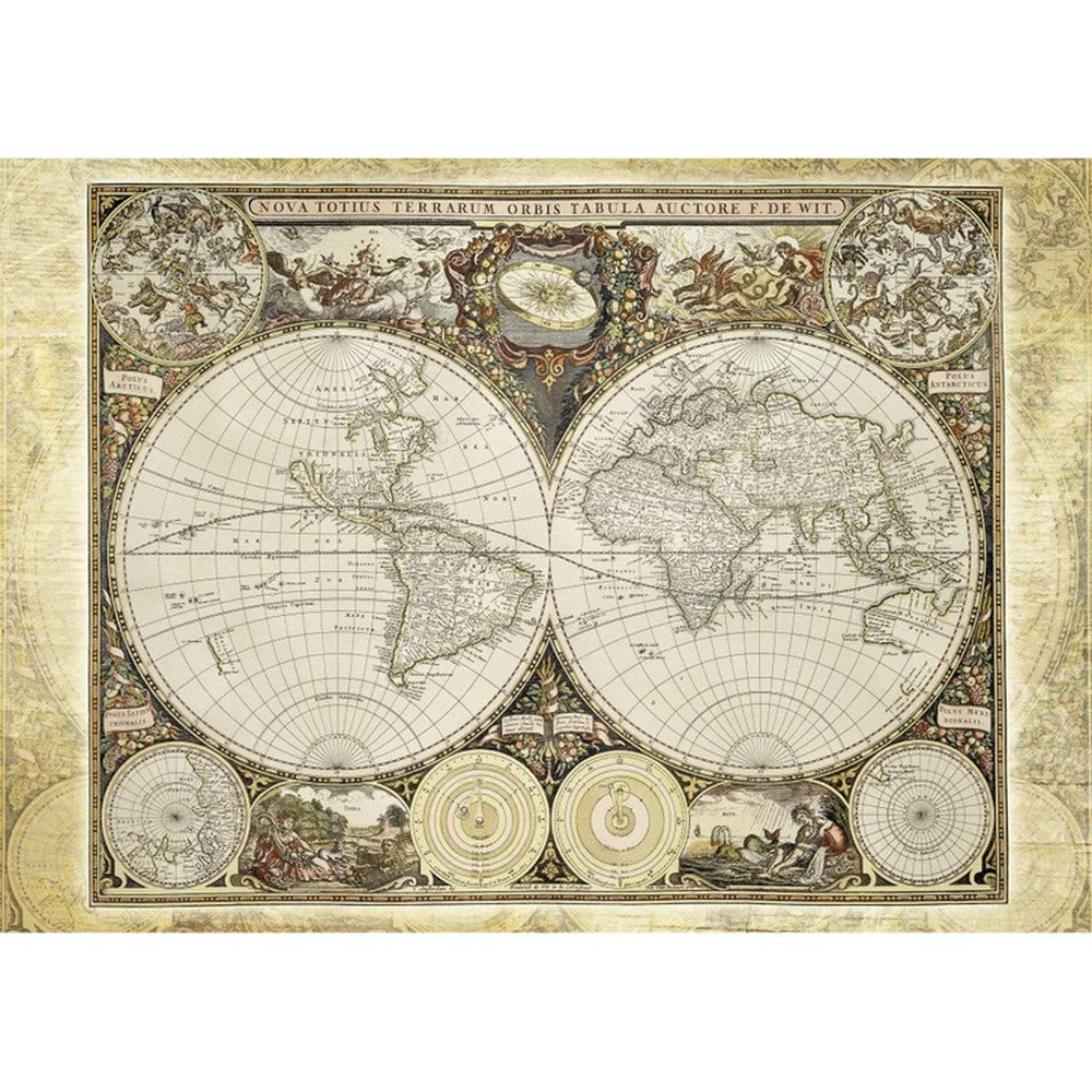 Puzzle Schmidt: Harta istorica a lumii, 2000 piese