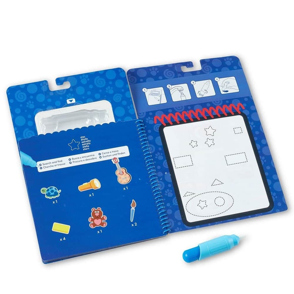 Melissa & Doug Joc creativ, Desen cu apă, Urme azurii și tu - forme