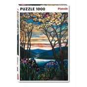 Puzzle 1000 de piese Tiffany - Magnolia și iris