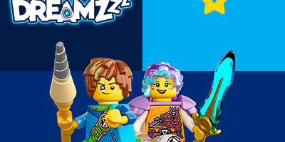 LEGO® DREAMZzz: két minifigura különleges fegyverekkel és kiegészítőkkel, melyekkel fantáziadús kalandokat alkothatsz az álomvilágban.