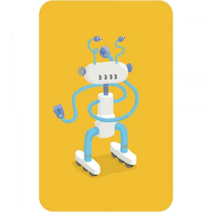 Djeco Mini Travel Stori - carte cu robot, parte din joc
