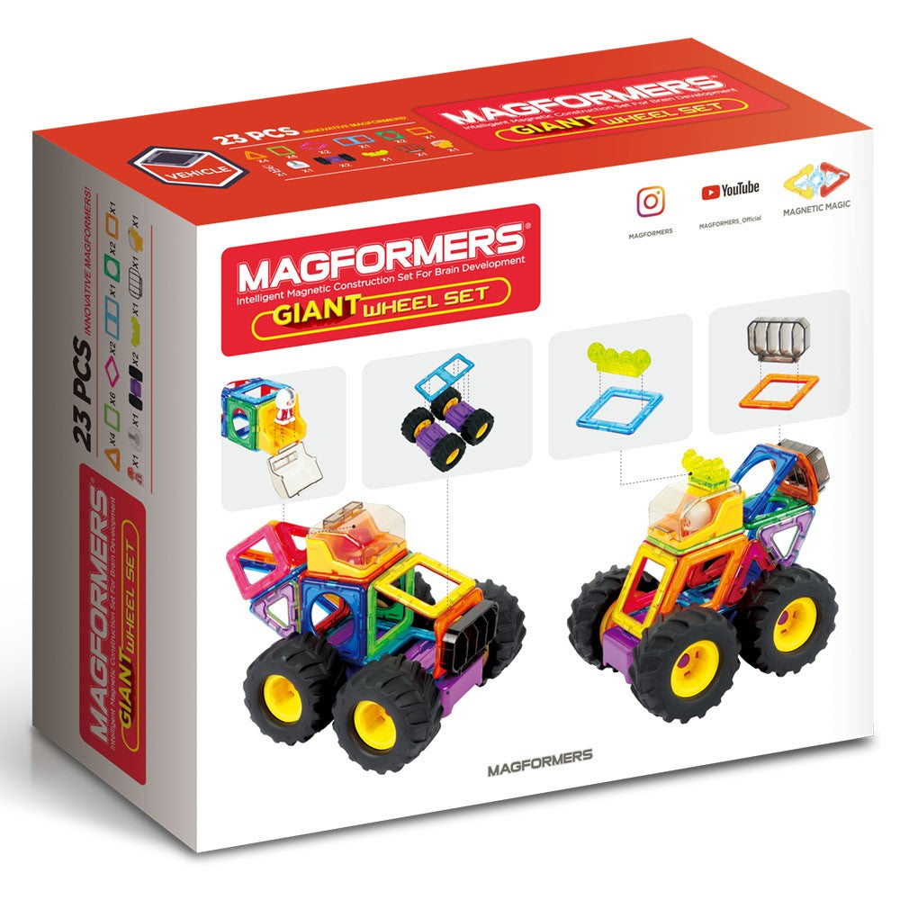 Magformers Giant Wheels - Monster Truck, set de 23 piese