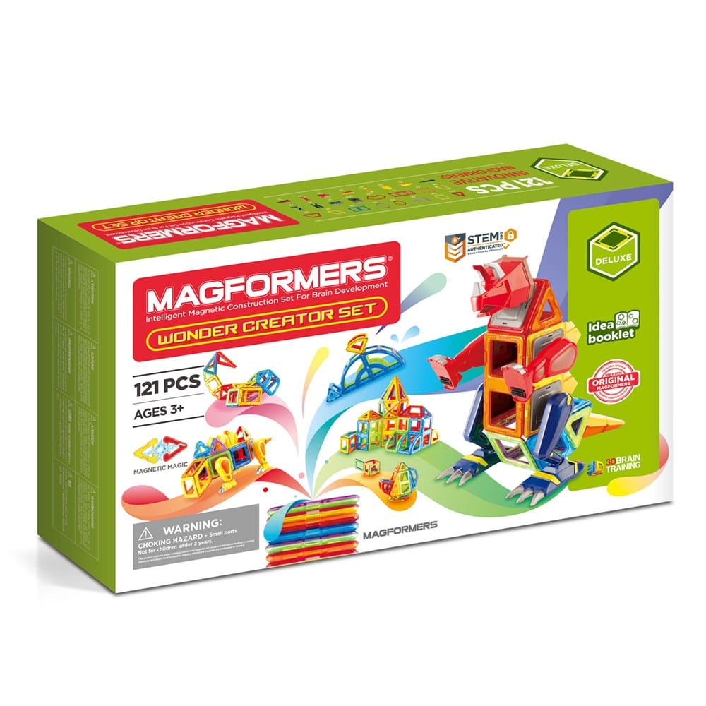 Magformers set magnetic de construcție Creator Set - Dinozauri și Creaturi Minunate, set de 121 de piese