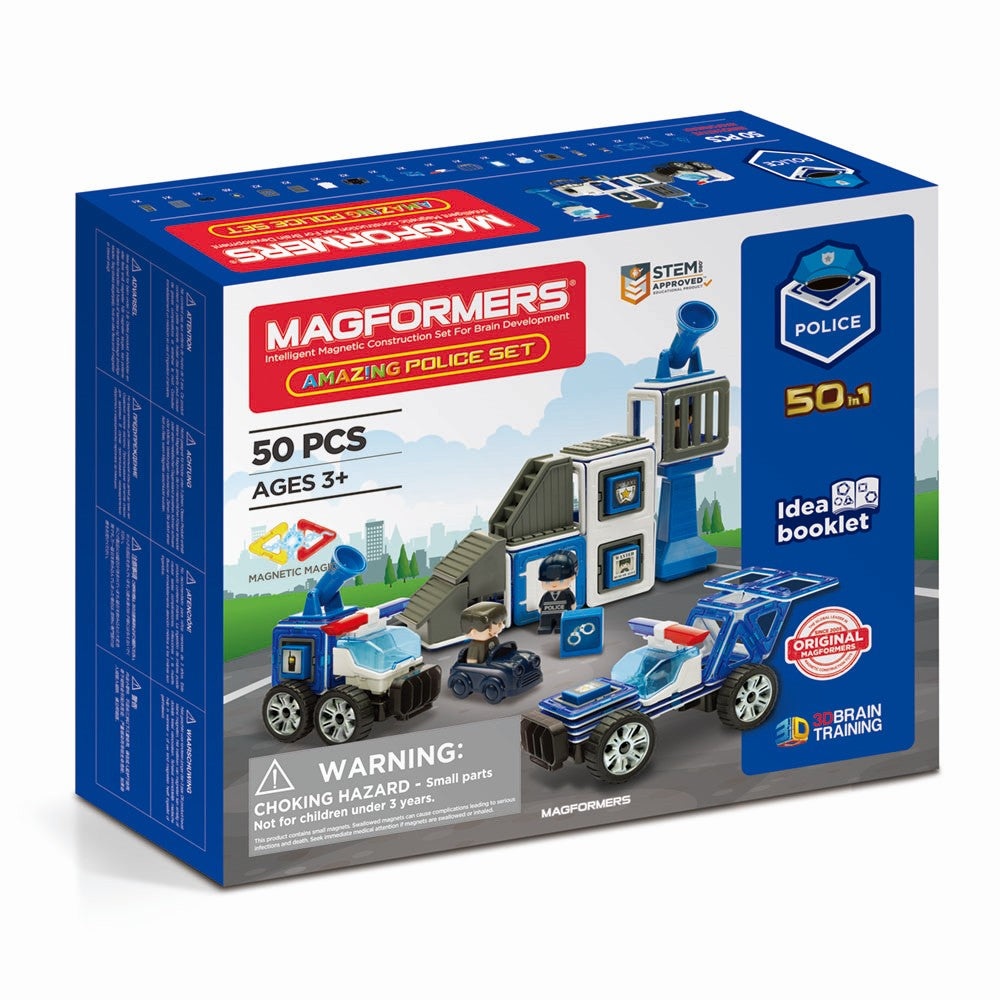 Magformers Amazing Police Set - Secție de poliție, set de 50 piese