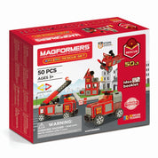 Magformers Amazing Rescue Set - Stație de pompieri, set de 50 piese