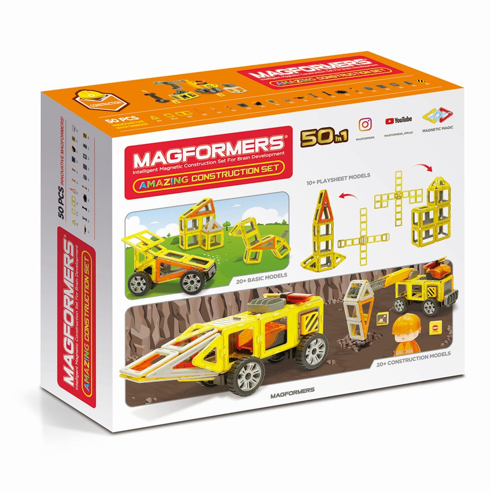 Magformers Amazing Construction Set - Echipament de construcție, set de 50 piese