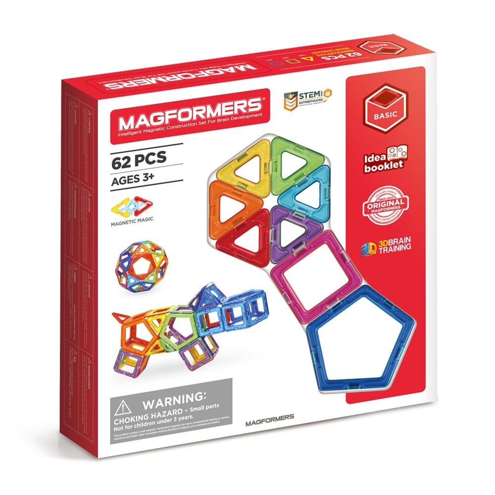 Magformers - Joc magnetic de construcție, set de 62 piese