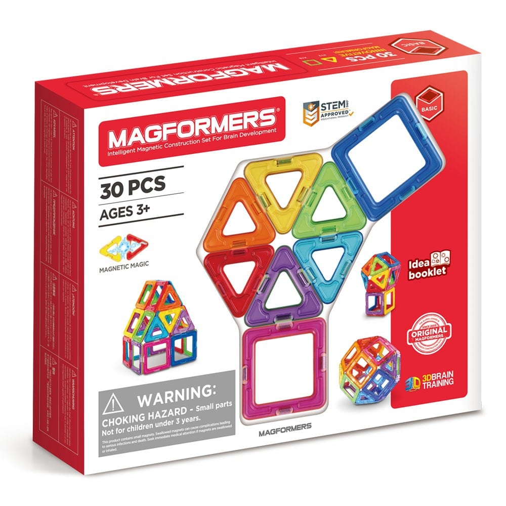 Magformers - Joc magnetic de construcție, set de 30 piese