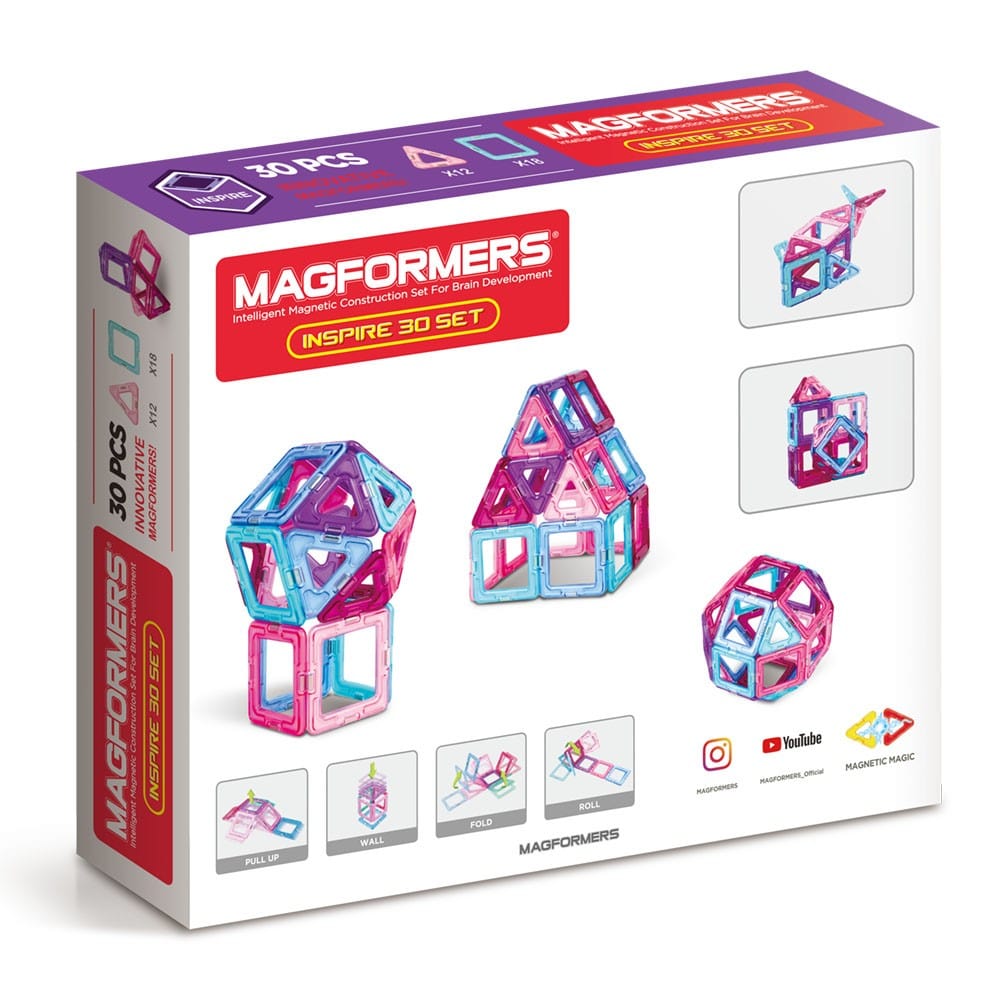 Magformers Inspire Set - Joc magnetic de construcție, 30 piese