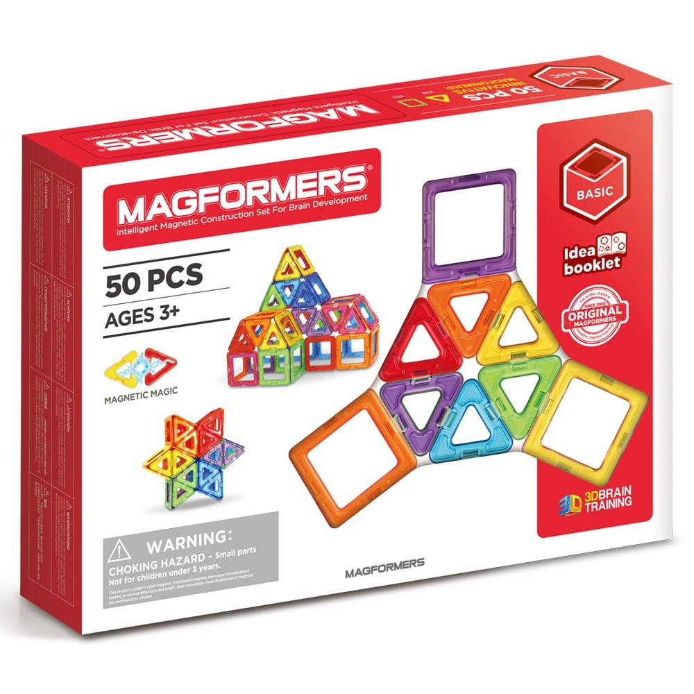 Magformers - Joc magnetic de construcție, set de 50 piese