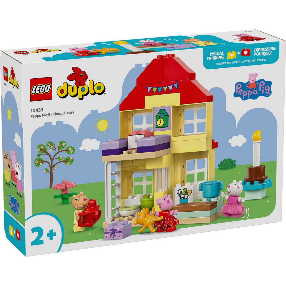 LEGO DUPLO Purcelusa Peppa si casa aniversara 10433 cutia din fata