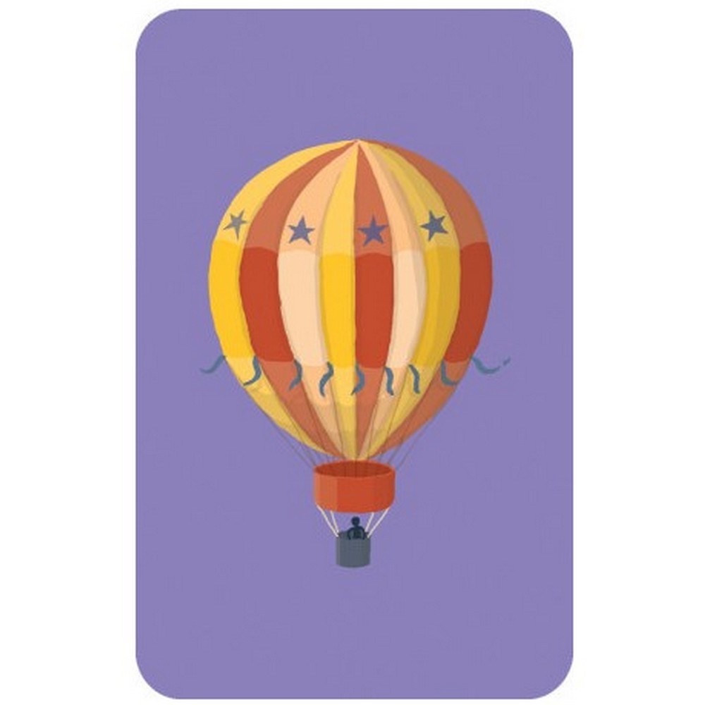 Djeco Mini Travel Katuvu - carte cu balon cu aer card, parte din joc