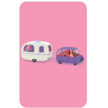 Djeco Mini Travel Katuvu - carte cu masina si remorca, parte din joc