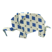 Fridolin vicces Origami - Elefánt - kek rombuszmintas hajtogatott elefant