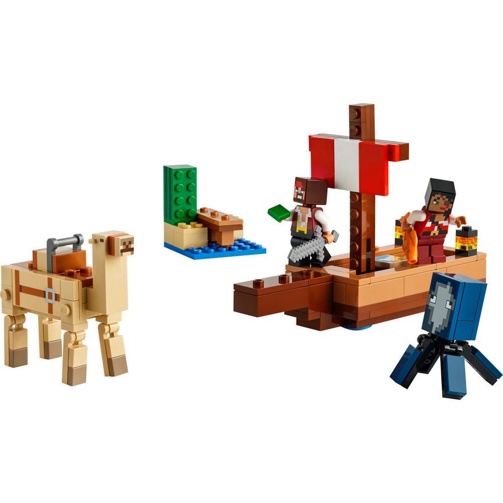 LEGO Minecraft Calatorie pe corabia de pirati 21259 elemnte de construit