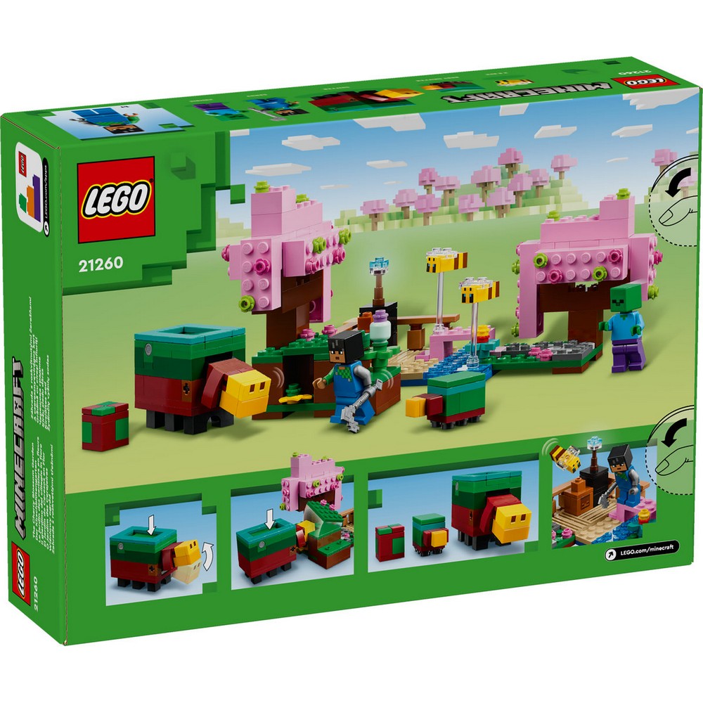 LEGO Minecraft Gradina cu ciresi înfloriti 21260 cutie fata