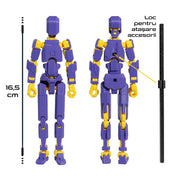 3D Figură robot R13 - Mov - Galben