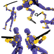 3D Figură robot R13 - Mov - Galben