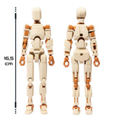 3D Robotfigura R13: Krém-barna mérete – 16,5 cm magas, részletes kidolgozású, mozgatható ízületekkel rendelkező robotfigura, amely testreszabható és kreatívan használható.
