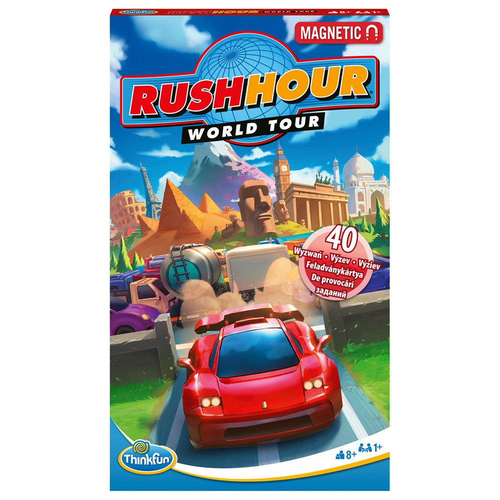 Thinkfun - Rush Hour World Tour, joc de logica magnetic, lb.romana