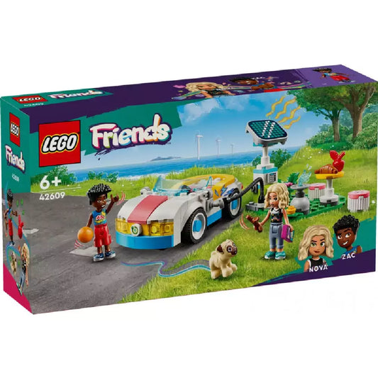 LEGO Friends Masina electrica si statia de incarcat 42609 cutia