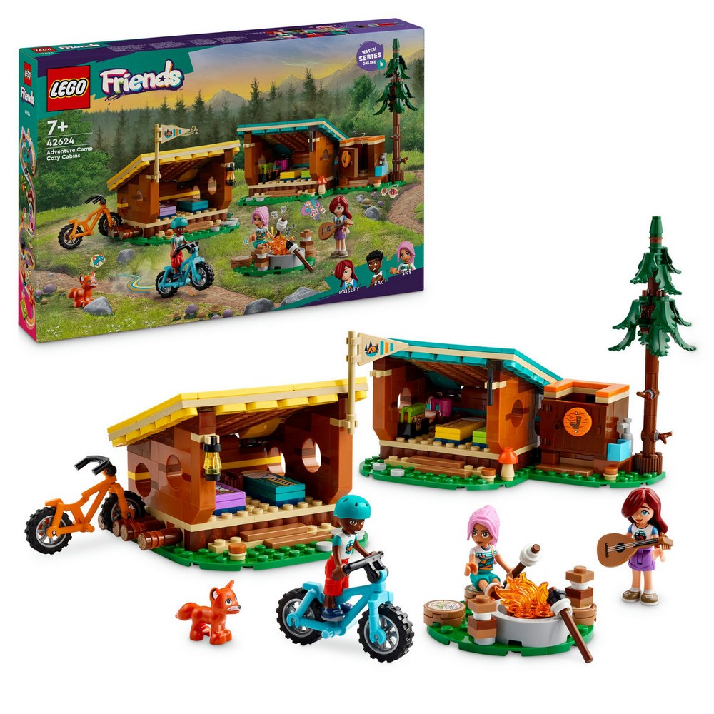 LEGO Friends Cabane confortabile în tabăra de aventuri 42624