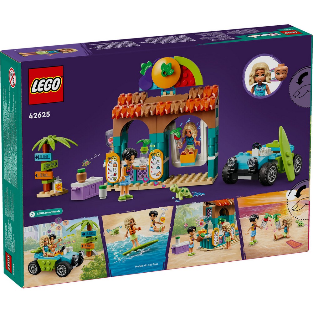 LEGO Friends Chioșc de smoothie-uri pe plajă 42625 verso cutie