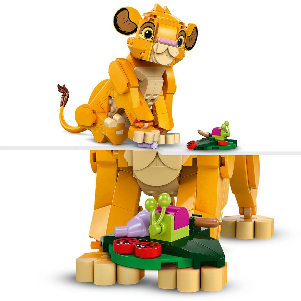 LEGO ǀ Disney Puiul Simba, Regele Leu - figurina Simba si "gandacii"