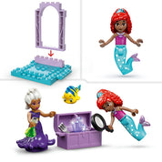 LEGO Disney Ariel barlangja - Ariel es Ursula figura, Ariel tukre, kincseslada