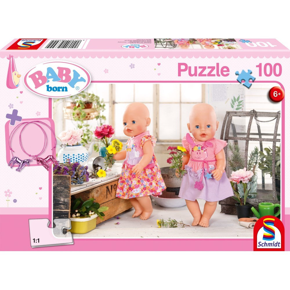 Puzzle Schmidt: Baby born - Florărie, puzzle 100 piese prefata cutie