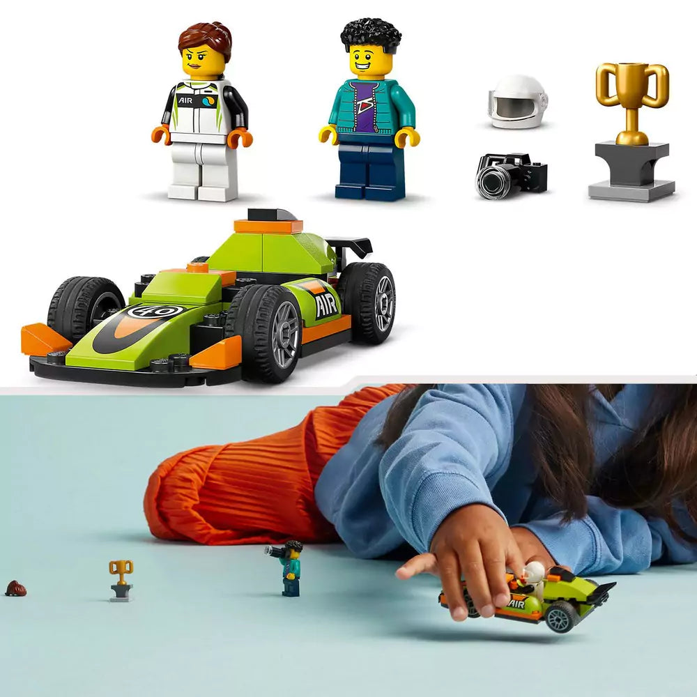 LEGO City Masina de curse verde 60399