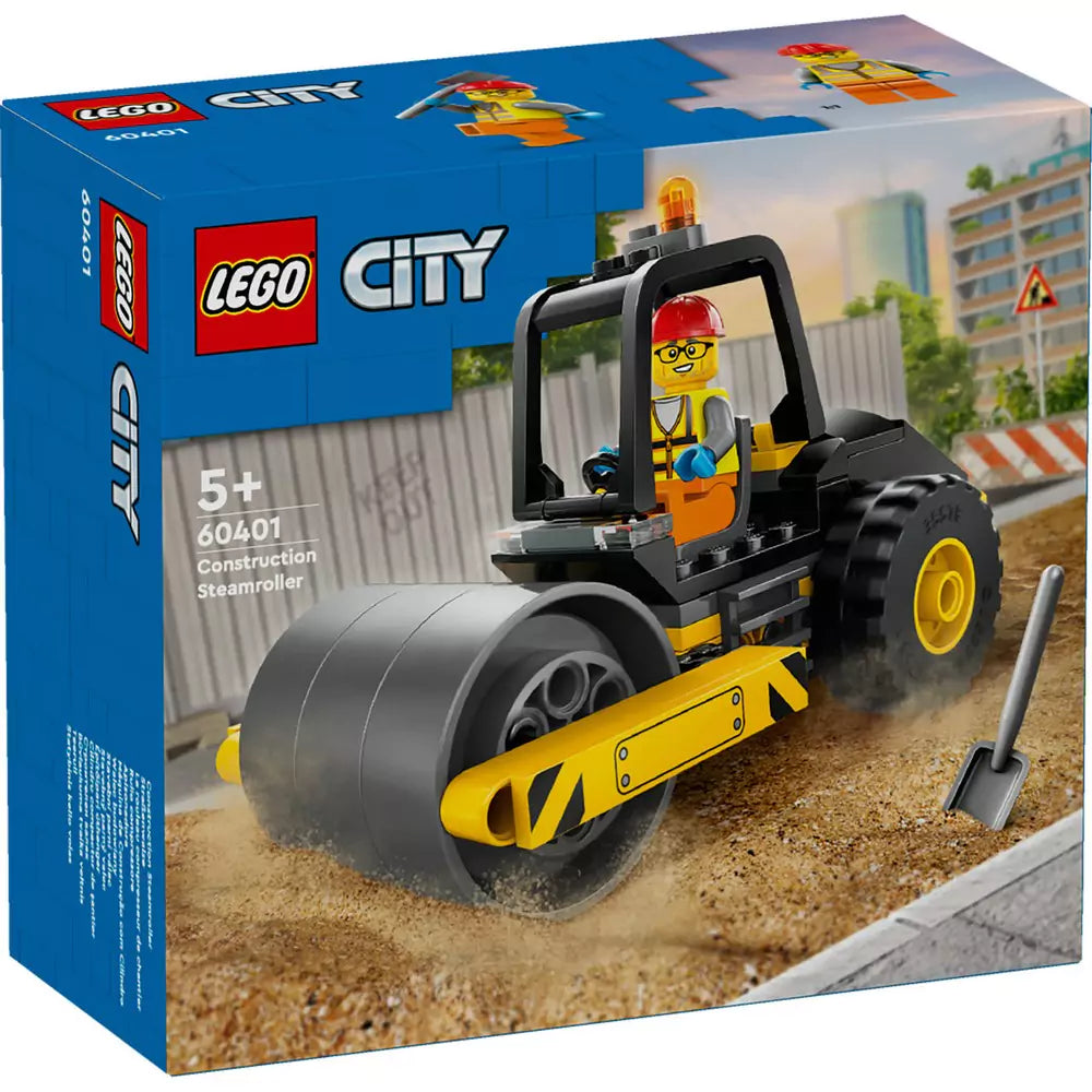 LEGO City -  Cilindru compactor de santier 60401, 78 piese