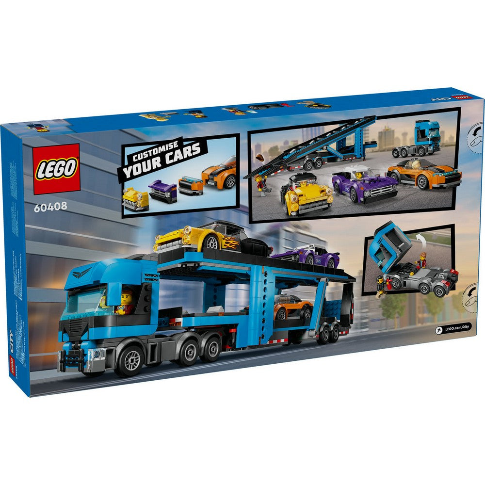 LEGO City Camion transportor de mașini sport 60408