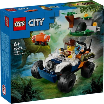 LEGO City Explorator de junglă pe ATV pe urmele unui panda roșu 60424