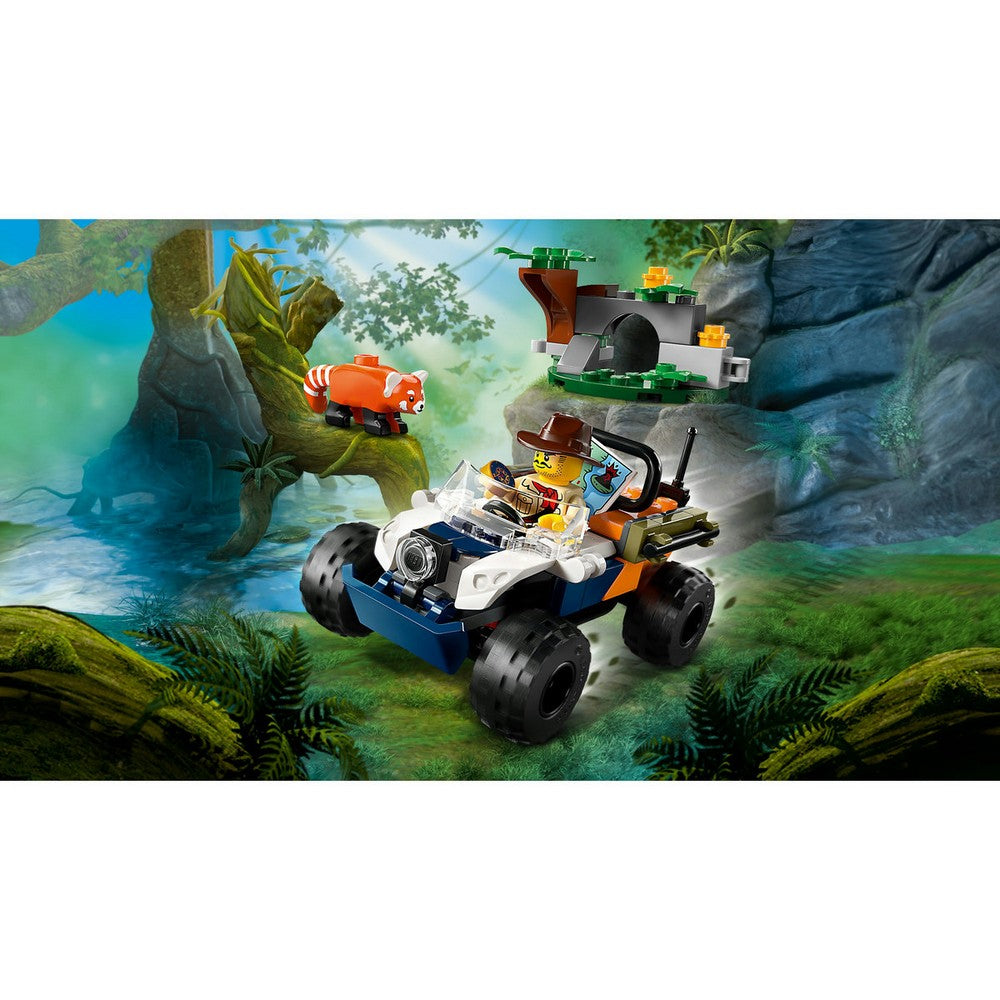 LEGO City Explorator de junglă pe ATV pe urmele unui panda roșu 60424