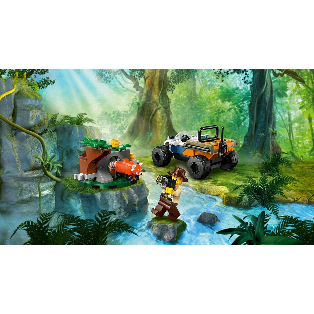 LEGO City Explorator de junglă pe ATV pe urmele unui panda roșu 60424