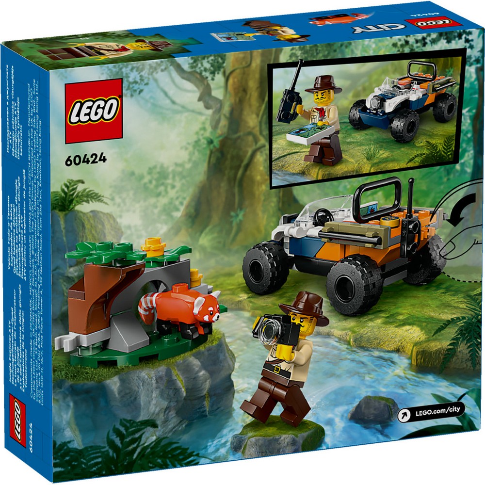 LEGO City Explorator de junglă pe ATV pe urmele unui panda roșu 60424