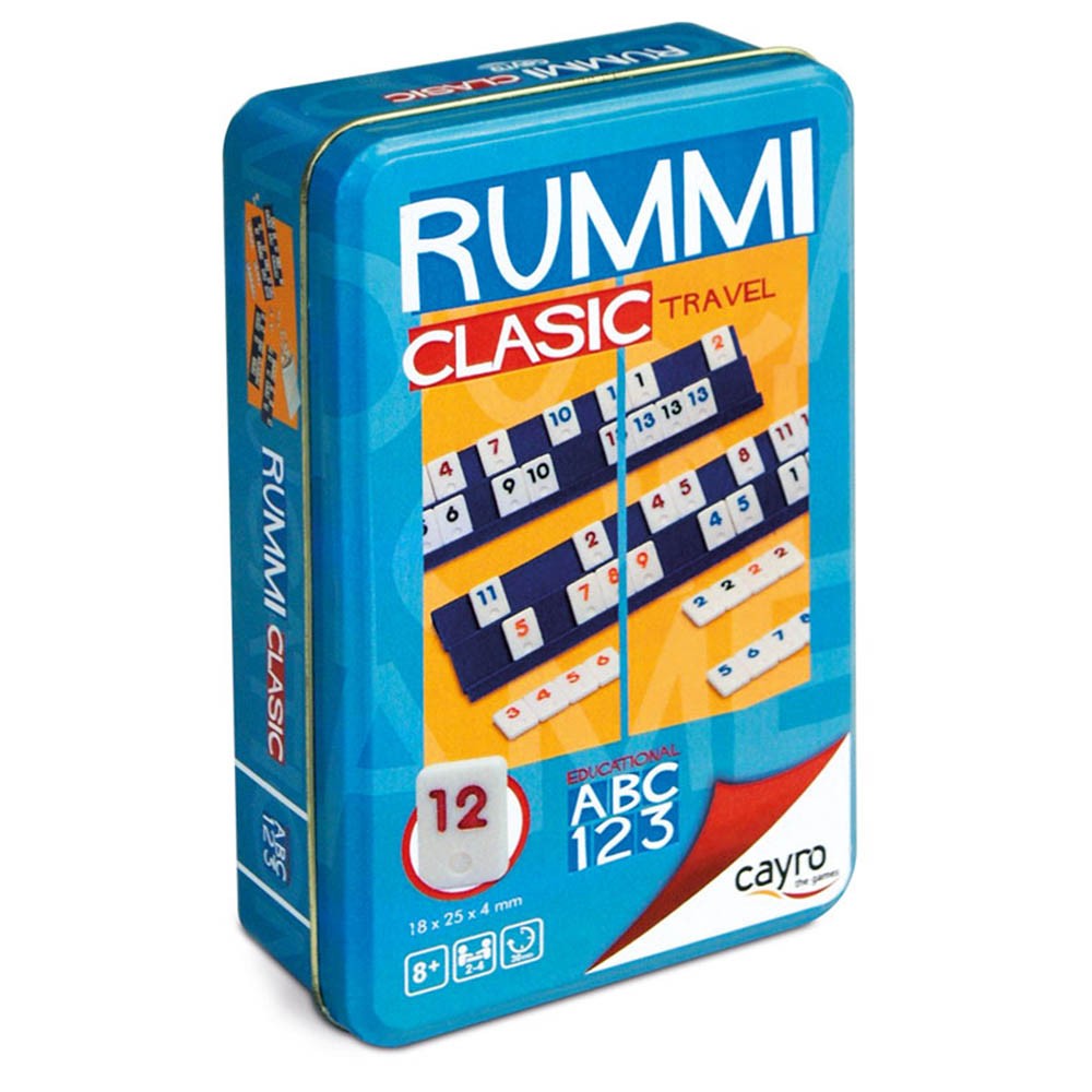 Rummy travel Cayro, remi clasic in cutie metalica pt. calatorii