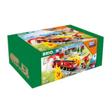 BRIO: Set interactiv trenuleț pompieri cu sunete