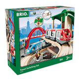 BRIO: Set trenuleț cu stație de legătură