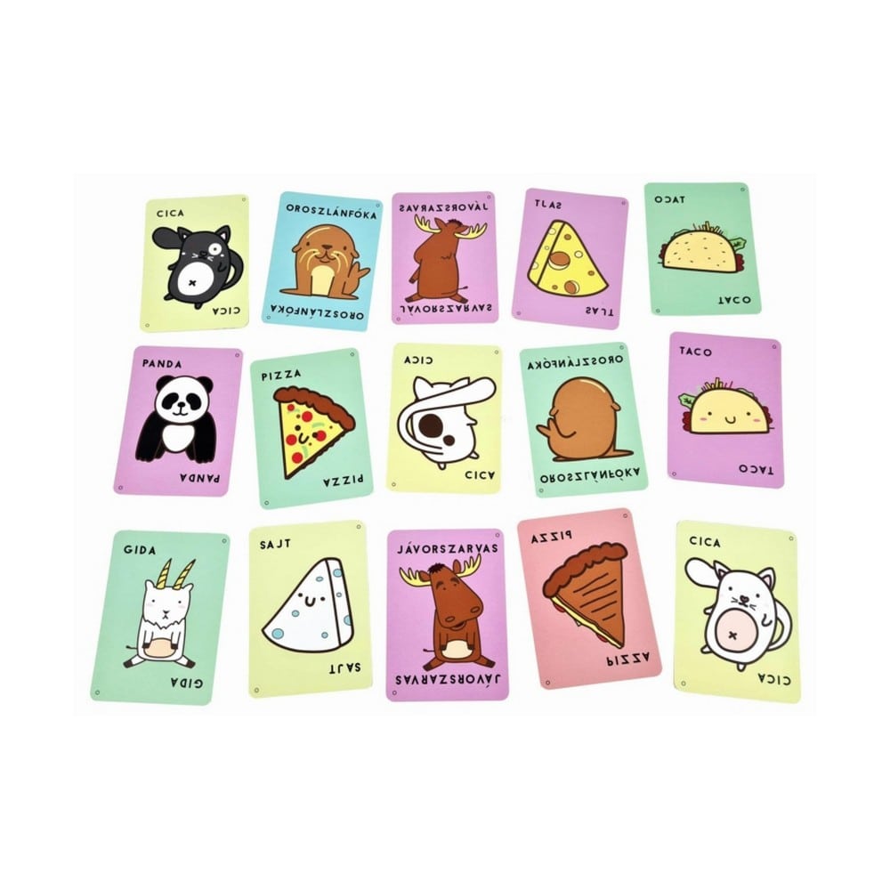 Cica, pizza, taco, gida, sajt, joc de societate în limba maghiară