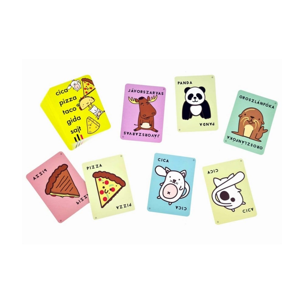 Cica, pizza, taco, gida, sajt, joc de societate în limba maghiară