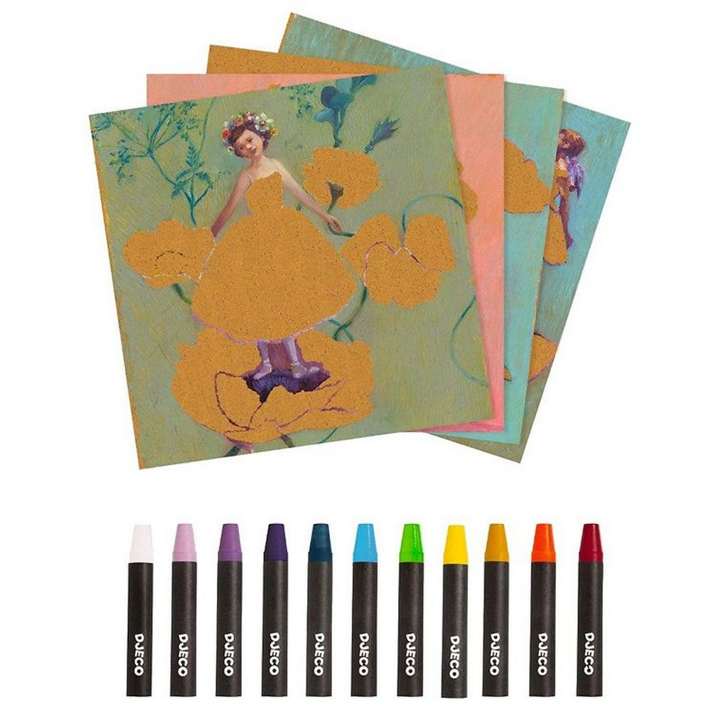 Djeco Colecția Inspired by - Balerine, inspirat de Edgar Degas - continut pachet
