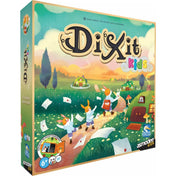 Dixit Kids társasjáték doboza, mesebeli borítóillusztrációval és gyerekbarát grafikával.