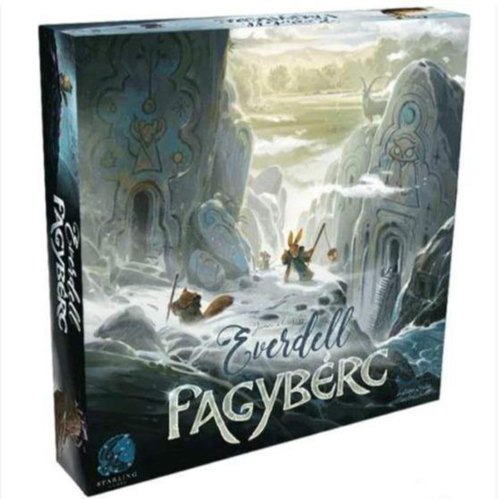 Everdell Fagyberc magyar nyelvű kiegészítő társasjáték doboza, hangulatos téli illusztrációval