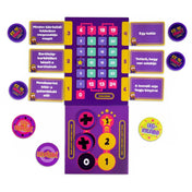 Ez te vagy! játék játéktáblája állításkártyákkal és pontjelölőkkel