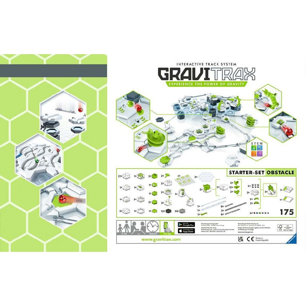 Gravitrax Starter Set Obstacle - Set de construcție pistă cu bile (Cursă cu obstacole)