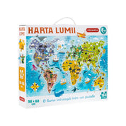 Joc educativ - Puzzle Harta lumii, 168 de piese