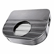 Hanayama Huzzle Cast Wallet fém logikai puzzle perspektivikus nézetben, masszív fémből készült, kör alakú középső mechanizmussal.